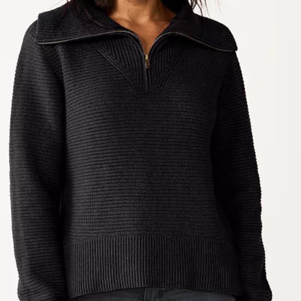 Sonoma Goods for Life Cozy Quarter Zip Pullover XXL Jet Black EUC